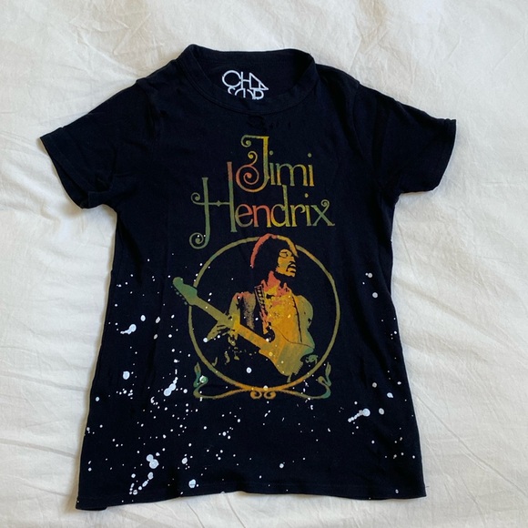 Chaser Distressed Splatter Jimmy Hendrix T-Shirt Size S - Picture 1 of 6